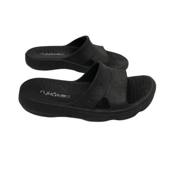 Ryka Black Sandals Sleek Casual Comfort - Picture 4 of 5